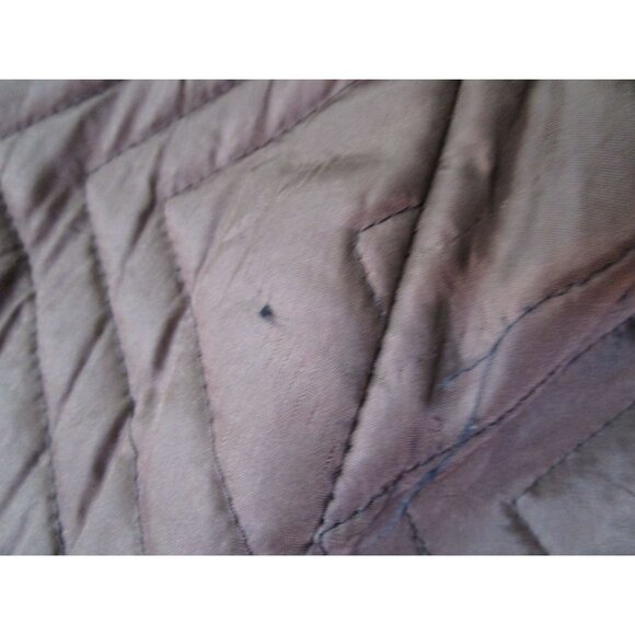 Dark Brown Vintage Faux Fur Coat Gold Crest Buttons Large No Tags Damage - Picture 8 of 16